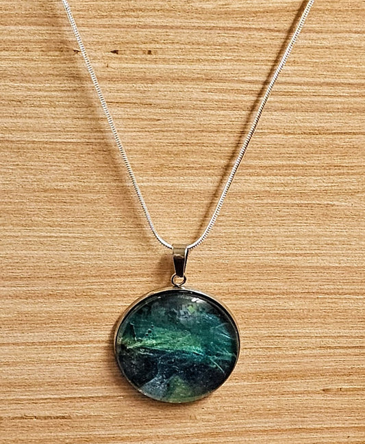 AA009a - Necklace Pendants 30mm Hand Painted Many Styles