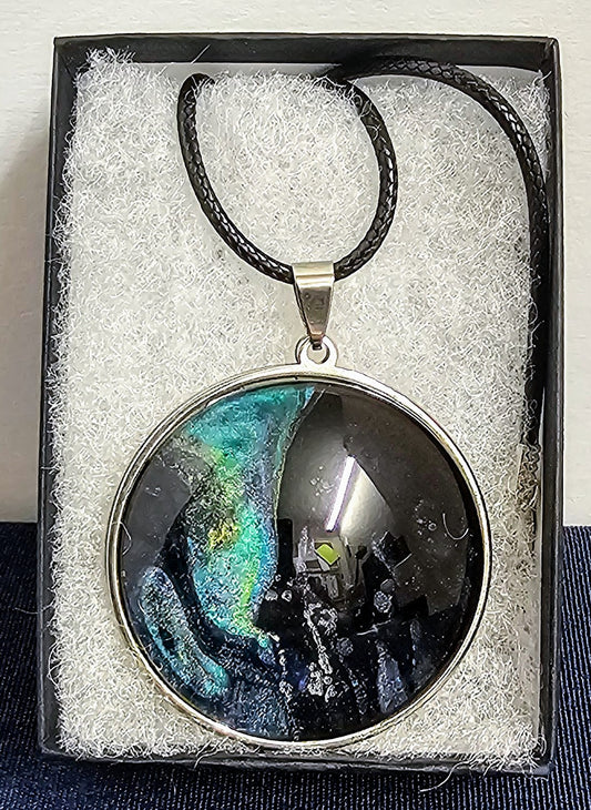 AA006 - Necklace Pendants 40mm Hand Painted Many Styles
