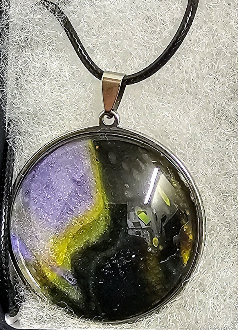 AA006 - Necklace Pendants 40mm Hand Painted Many Styles