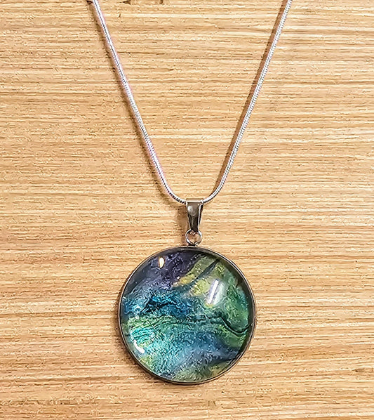 AA010 - Necklace Pendants 30mm Hand Painted Many Styles