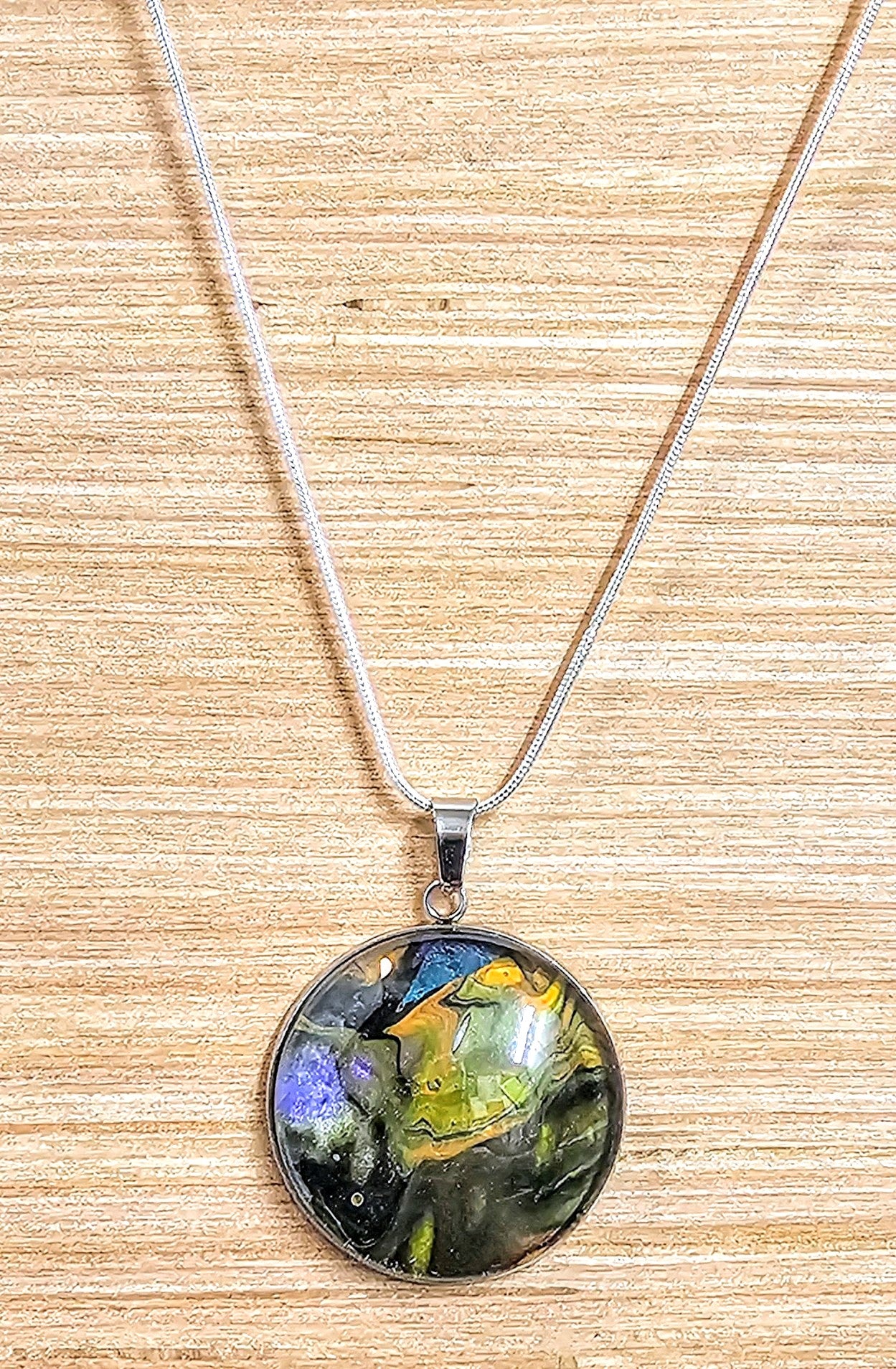 AA010 - Necklace Pendants 30mm Hand Painted Many Styles