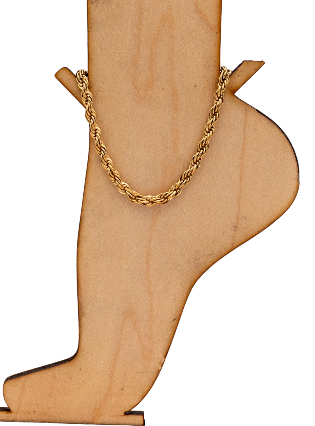 Anklet Rope Chain 18K PVD Stainless Steel Gold or Silver