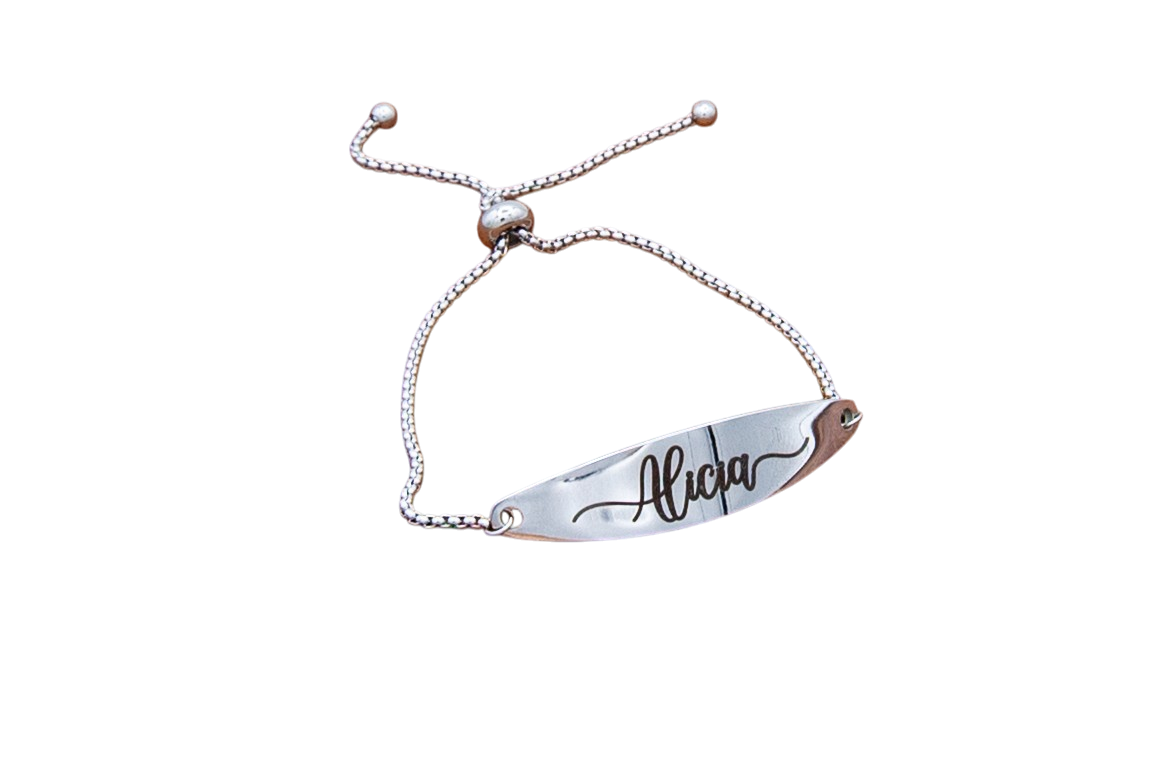 Bracelet, Bar Oblong Silver or Gold