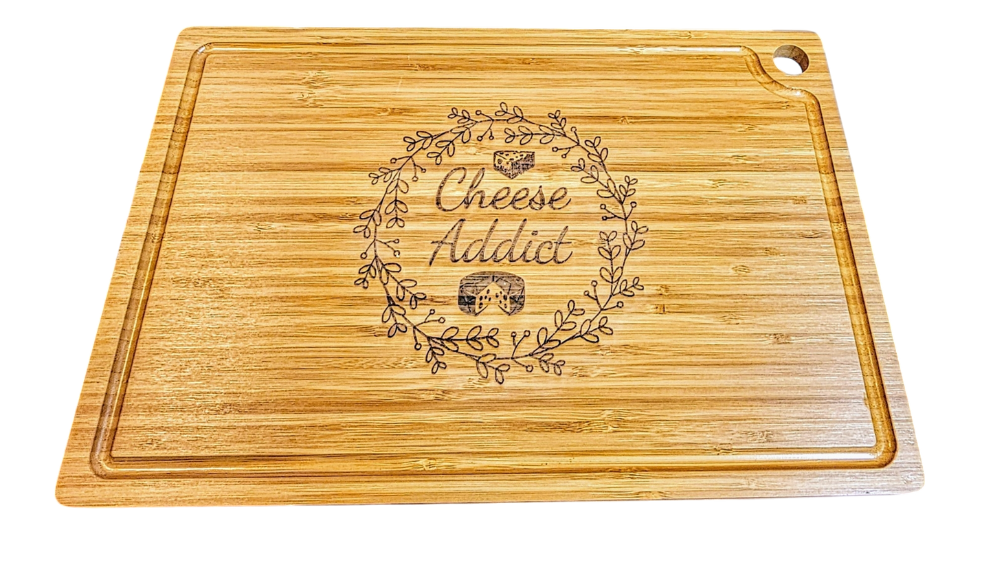 Charcuterie - Chopping Board Bamboo 10" x 15" x 5/8" - Cheese Addict