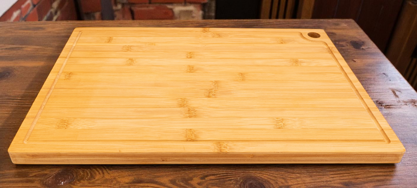 Cutting/Charcuterie Board Bamboo 12" x 18" x 3/4" Engravable Completely Customizable