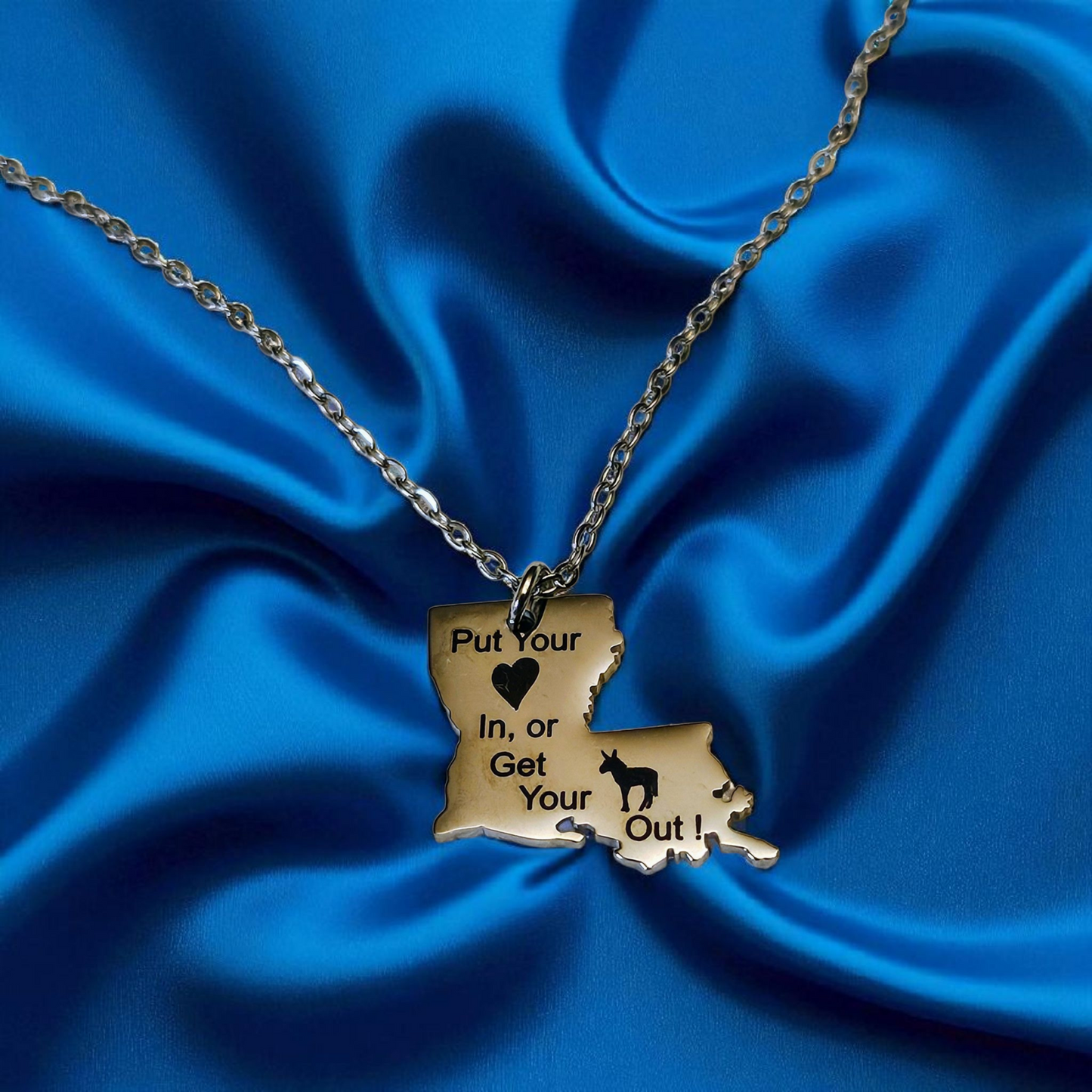 AA000 - Necklace Louisiana Pendant Silver or Gold