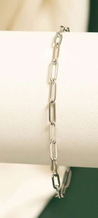 Anklet, Paperclip 18K PVD Stainless Steel Gold or Silver