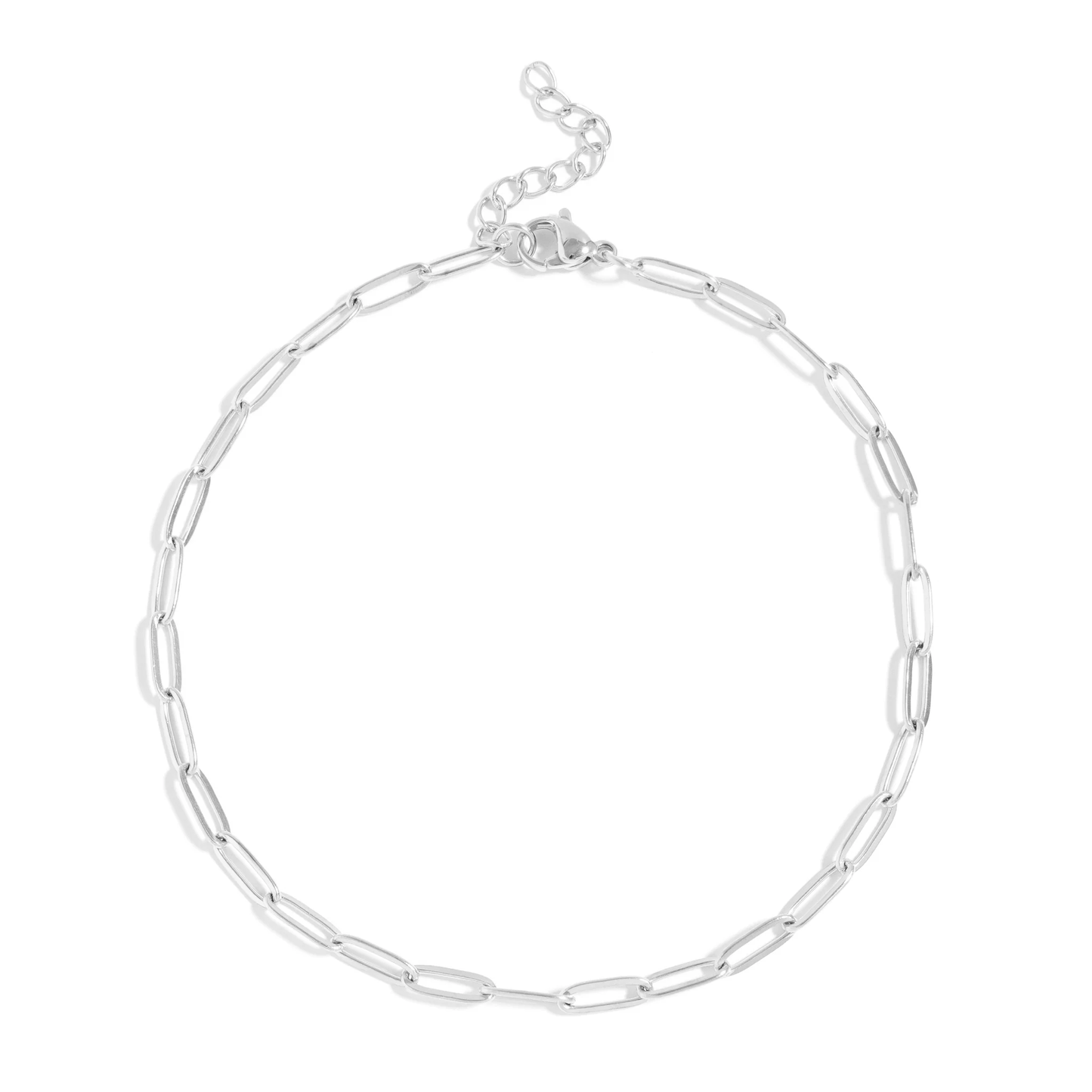 Anklet, Paperclip 18K PVD Stainless Steel Gold or Silver