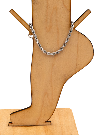 Anklet Rope Chain 18K PVD Stainless Steel Gold or Silver