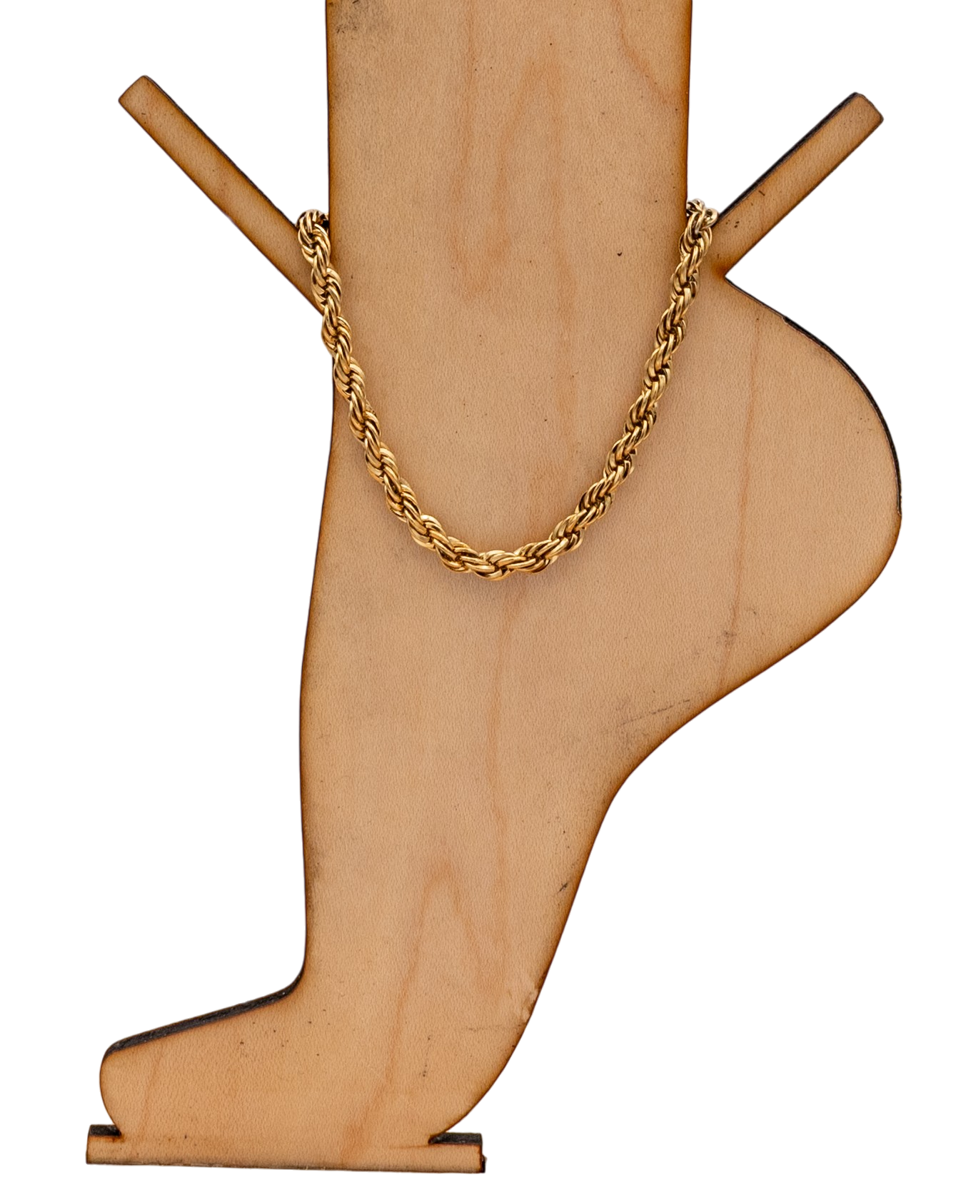 Anklet Rope Chain 18K PVD Stainless Steel Gold or Silver