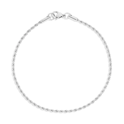 Anklet Rope Chain 18K PVD Stainless Steel Gold or Silver
