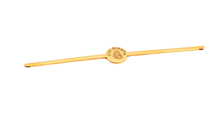 Bracelet, Bangle Flat with Centered Circle Silver, Gold, or Rose Gold