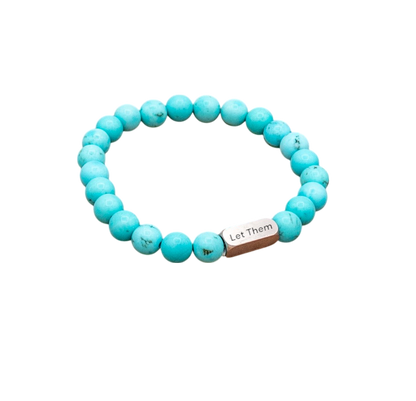 Bracelet Beaded Stone - Turquoise, Tiger Eye, Pink Aventurine, Black