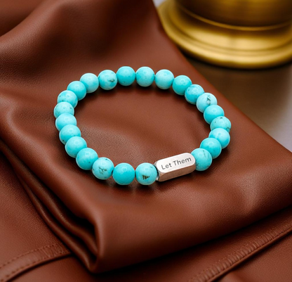 Bracelet Beaded Stone - Turquoise, Tiger Eye, Pink Aventurine, Black