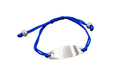 Bracelet Friendship Oval ID Engravable - Pink, Blue, Black, Purple, Lime, Red