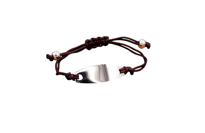 Bracelet Friendship Oval ID Engravable - Pink, Blue, Black, Purple, Lime, Red