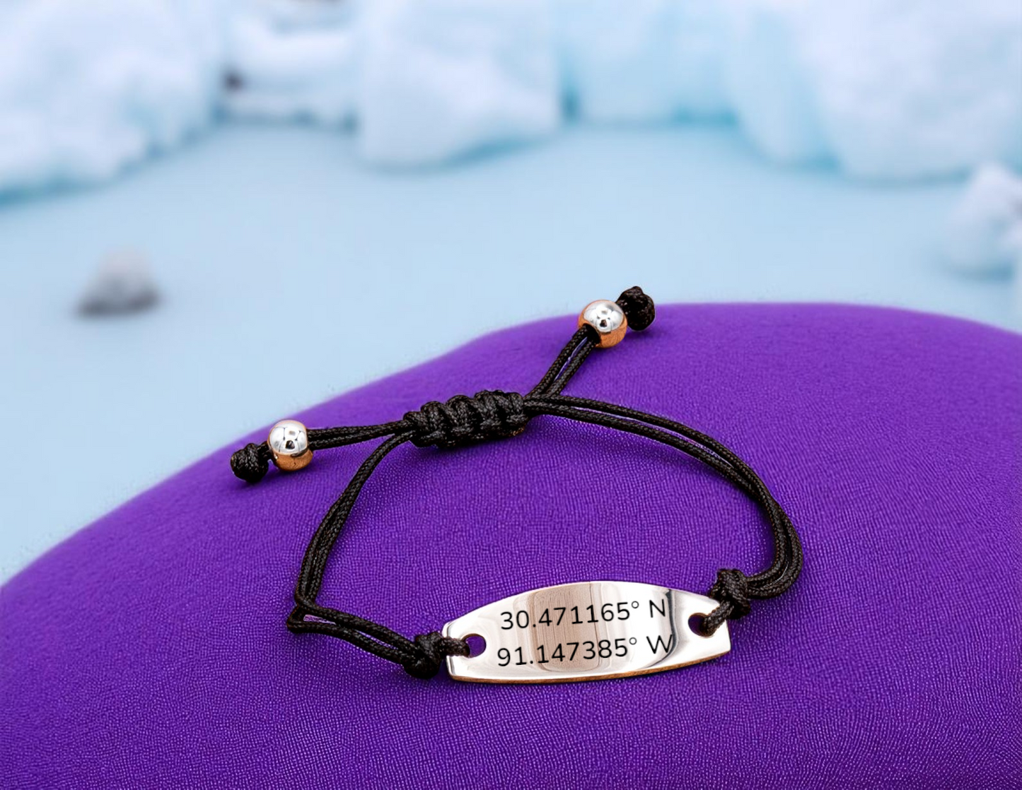 Bracelet Friendship Oval ID Engravable - Pink, Blue, Black, Purple, Lime, Red