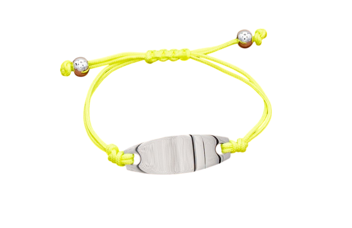 Bracelet Friendship Oval ID Engravable - Pink, Blue, Black, Purple, Lime, Red