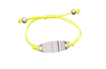 Bracelet Friendship Oval ID Engravable - Pink, Blue, Black, Purple, Lime, Red