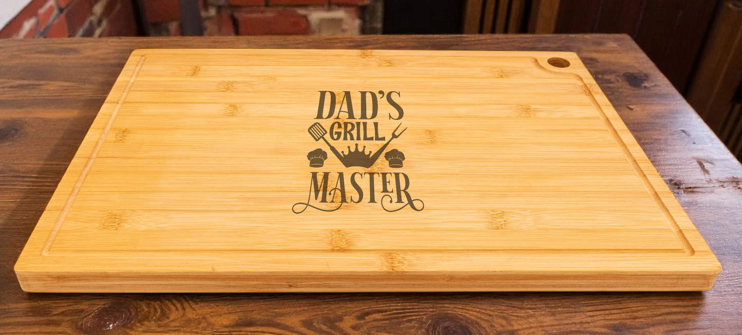 Cutting/Charcuterie Board Bamboo 12" x 18" x 3/4" Engravable Completely Customizable